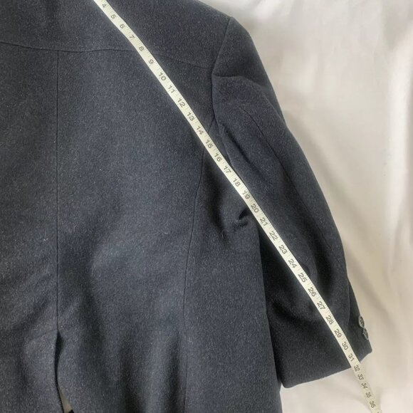 Vintage Virany Mens 100% Wool Long Pea Coat Overcoat Trench Mens Size 46 Hungary - Picture 5 of 11